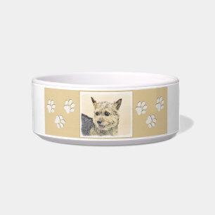 Comedero Pintura de Norwich Terrier - Arte de Perro Origina