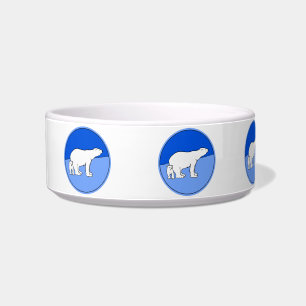 Comedero Pintura de oso polar y de cachorro - Arte de vida 