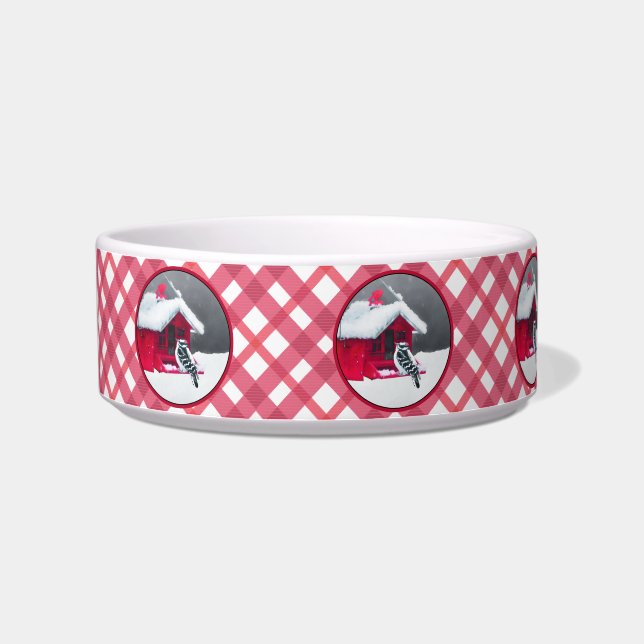 Comedero Pintura de pájaro lechoso - Arte original de pájar (Izquierda)