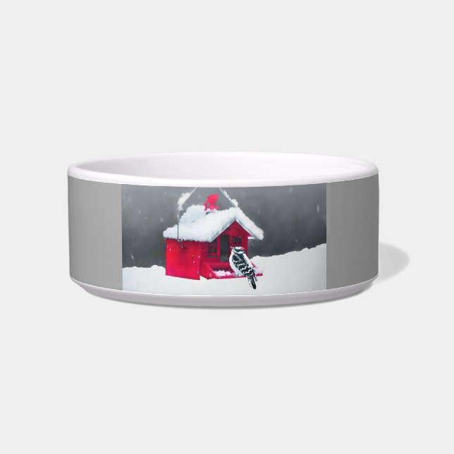 Comedero Pintura de pájaro lechoso - Arte original de pájar (Derecha)