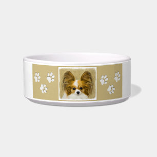 Comedero Pintura de Papillon (Hound Tri) - Arte original de