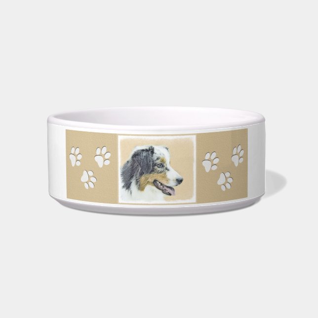 Comedero Pintura de pastor australiano - Arte original de p (Derecha)