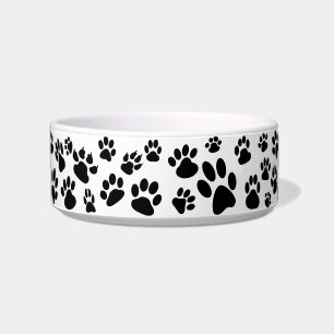 Comedero Pintura de perro retro dispersa Impresiones en bla