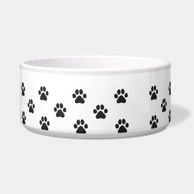 Comedero Pintura de pintura para perros simple negra imprim (Frente)