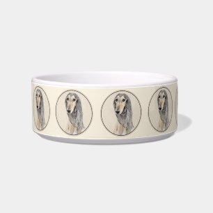Comedero Pintura de Saluki (Gamo) - Arte de Perro Original