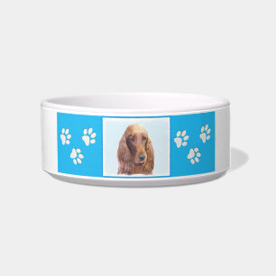 Comedero Pintura de Setter Irlandés - Arte de Perro Origina