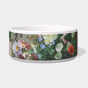 Comedero Pintura floral de flores coloridas vintage bonitas