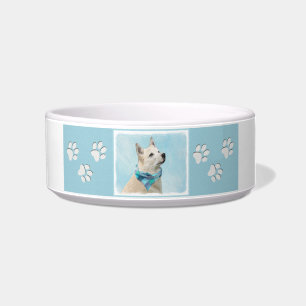 Comedero Pintura noruega de Buhund - Arte original de perro