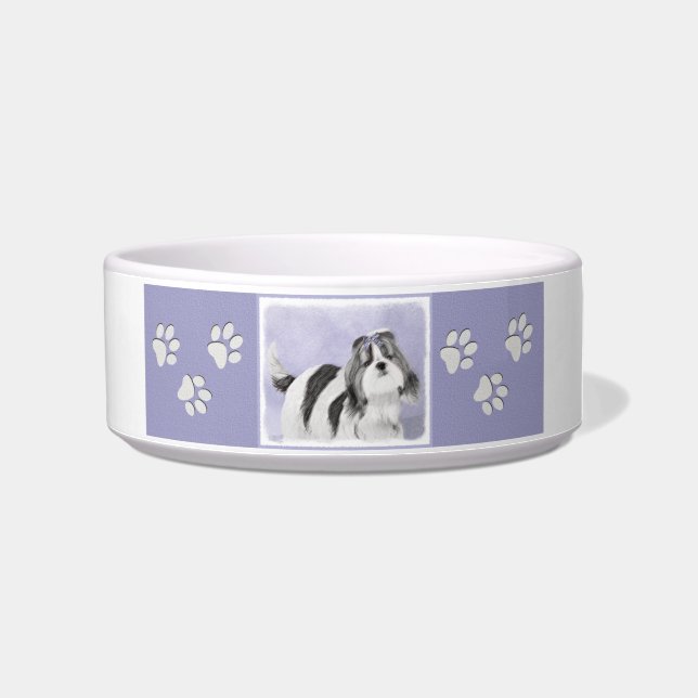 Comedero Pintura Shih Tzu - Arte original del perro. (Derecha)