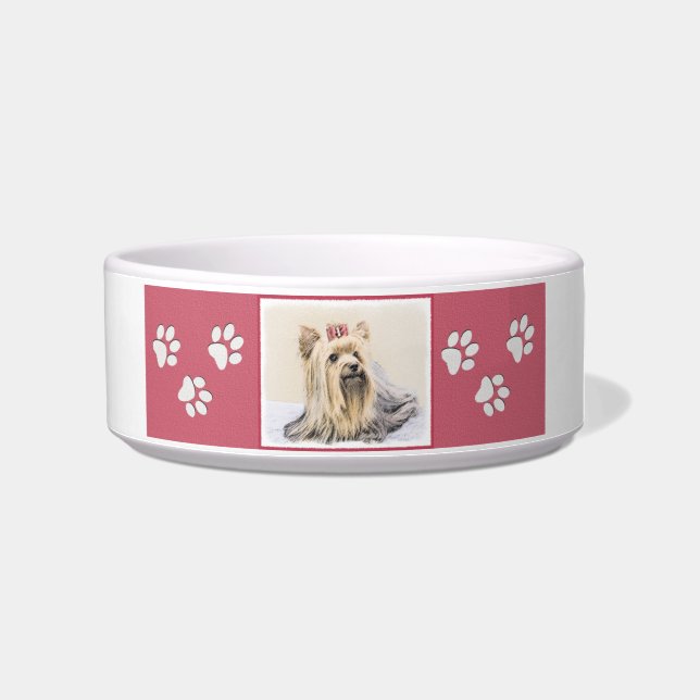 Comedero Pintura Terrier de Yorkshire - Arte Perro Original (Derecha)