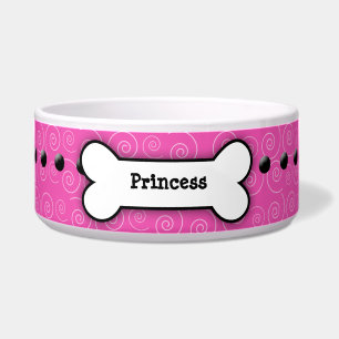 Comedero Piscina Rosada Trendy Dog Bone Dog Dish