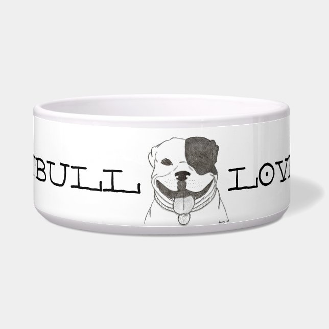 Comedero Pitbull Love Pet Bowl (Frente)