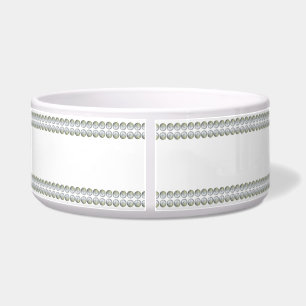 Comedero Plata en el Bowl de mascotas blanco