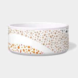 Comedero Pointillism Wavy Polka: Textil de Doodle lindo