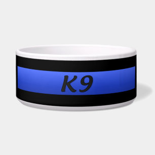 Comedero Policía K9 - Tazón delgado de la línea azul