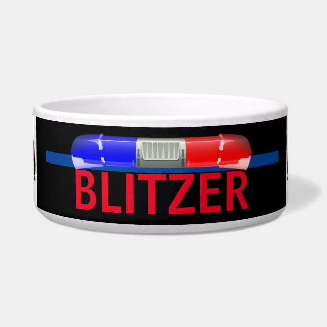 Comedero Policía personalizada perro K-9 (Frente)