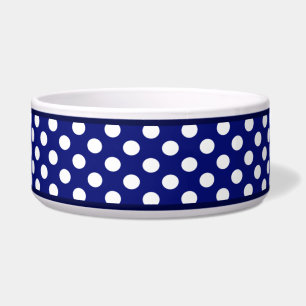 Comedero Polka azul de la Marina Punto Grande Tazón de Perr
