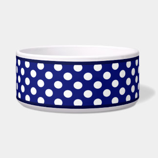 Comedero Polka azul de la Marina Punto Grande Tazón de Perr
