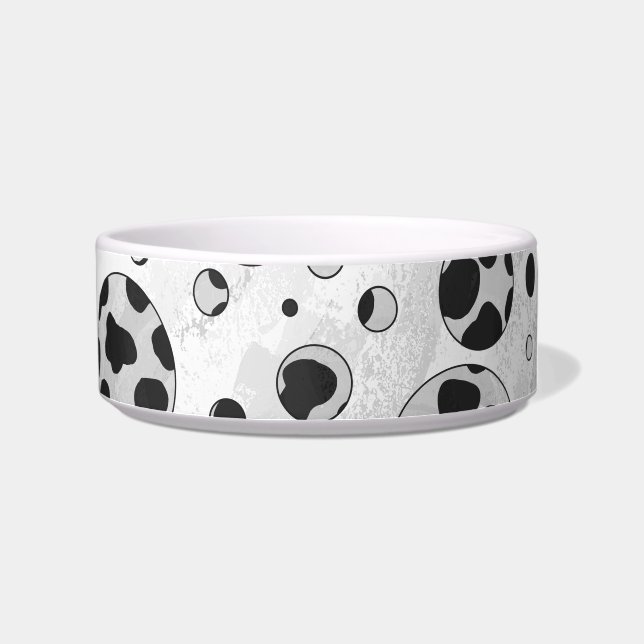 Comedero Polka dálmata negro y blanco (Derecha)