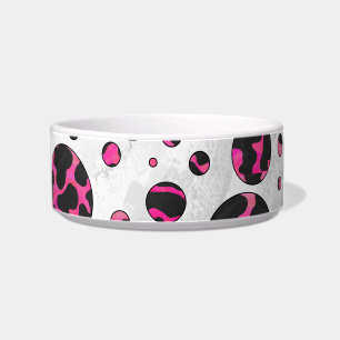 Comedero Polka Dot Cow Pink y Black Print