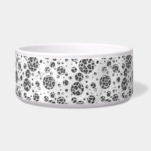 Comedero Polka Dot Leopardo Diseño en blanco y negro