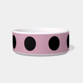 Comedero Polka Dot Pet Bowl (Rosa y Negro)