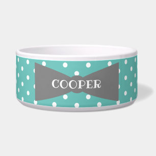 Comedero Polka Dots Bowtie Cuchara cerámica personalizada