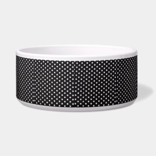 Comedero Polkadot blanco y negro Personalizable
