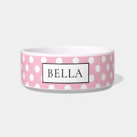Polkadot blanco y rosa mate personalizado