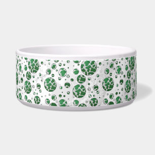 Comedero Polks Dot Cow Impresión verde y blanca
