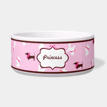 Pooches con encanto rosa personalizados