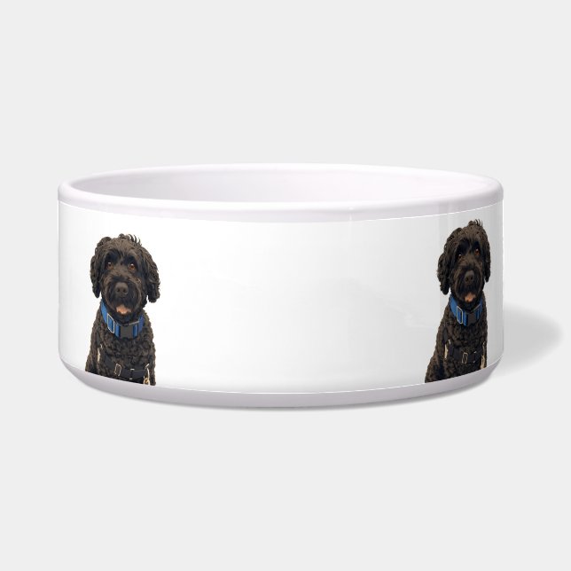 Comedero Portuguese Water Dogs Cute Dog Ceramic Pet Bowl (Frente)