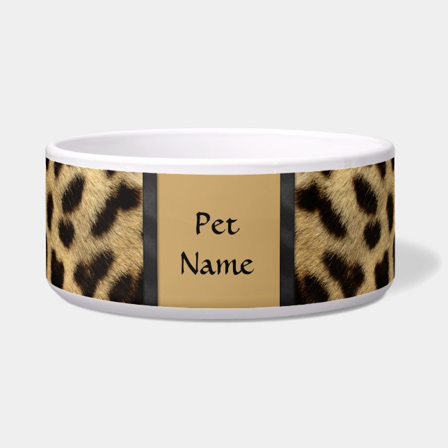 Comedero Posh Mascota Cheetah Pattern - Personalizar (Frente)