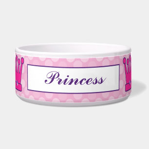 Comedero Princesa bonita Crown Personalized Dog Bowls