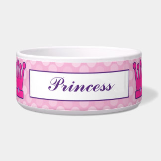 Comedero Princesa bonita Crown Personalized Dog Bowls