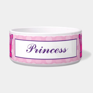 Comedero Princesa bonita Crown Personalized Pet Bowls