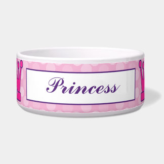 Comedero Princesa bonita Crown Personalized Pet Bowls