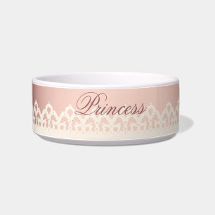Comedero princesa kawaii moda giratoria encaje blanco arco 
