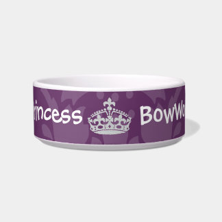 Comedero Princesa púrpura Crown Dog del diamante del