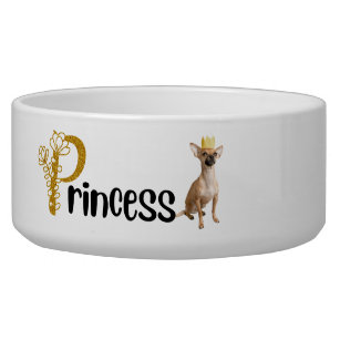 Comedero Princess Chihuahua - tazón de cerámica para perros