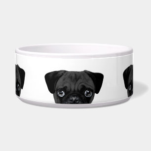 Comedero Pug Lactancia de perro negro