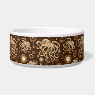 Comedero Pulpo Steampunk Retro Fantasía Mecánica
