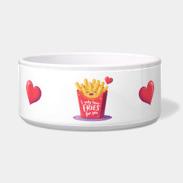 Comedero Pun de patatas fritas francesas para San Valentín