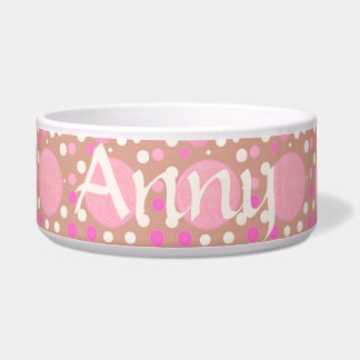 Comedero Punkte Muster rosa, braun, pink
