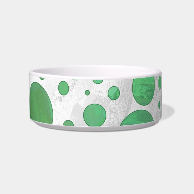 Comedero Punto de polka de cream esmeralda (Derecha)