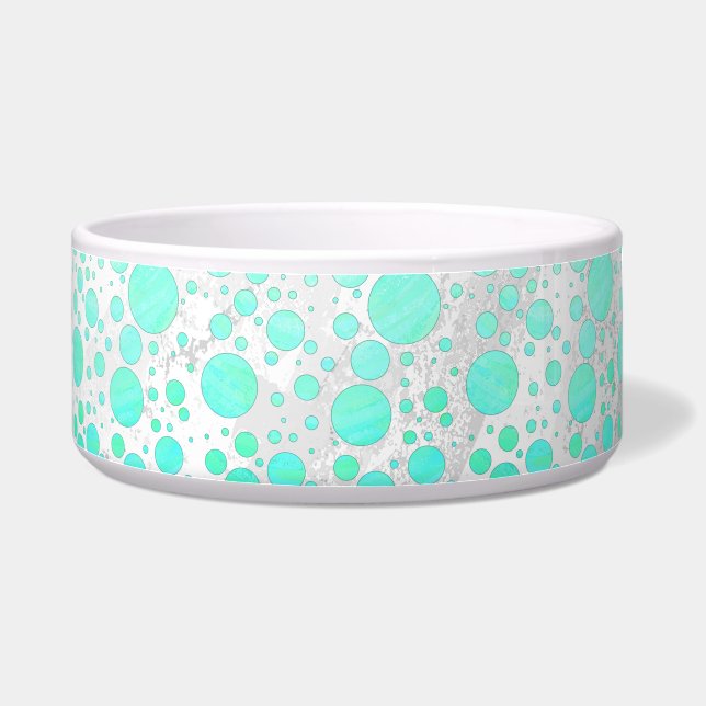 Comedero Puntos de Polka Azul Mint Ice Aqua (Derecha)