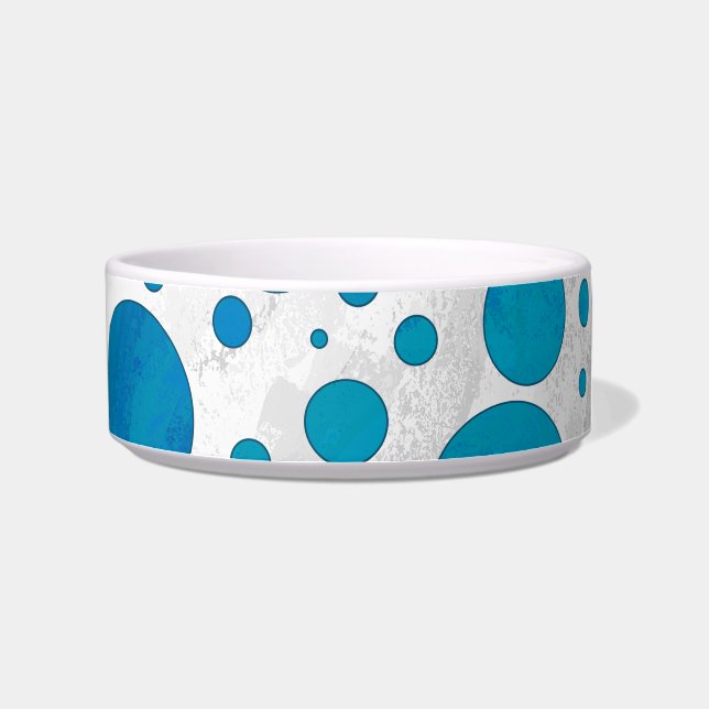 Comedero Puntos de Polka Azul Oceánico (Derecha)