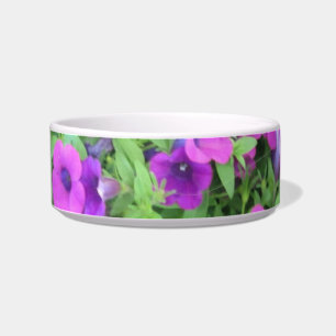 Comedero Purple Petunias Pet Bowl