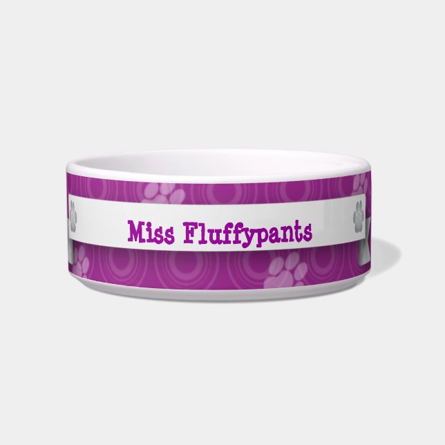 Comedero Púrpura Paw Print (Frente)