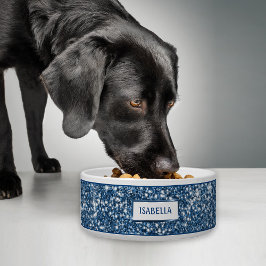 Comedero Purpurina azul falso de textura con nombre persona